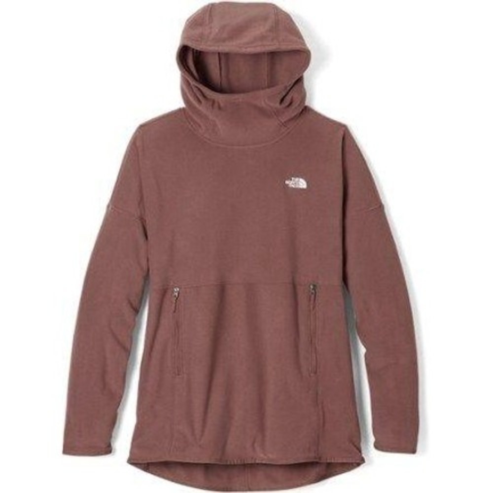 The North‎ Face Women Fleece Hoodie Pullover Burgundy Size S Cowl Neck Pockets